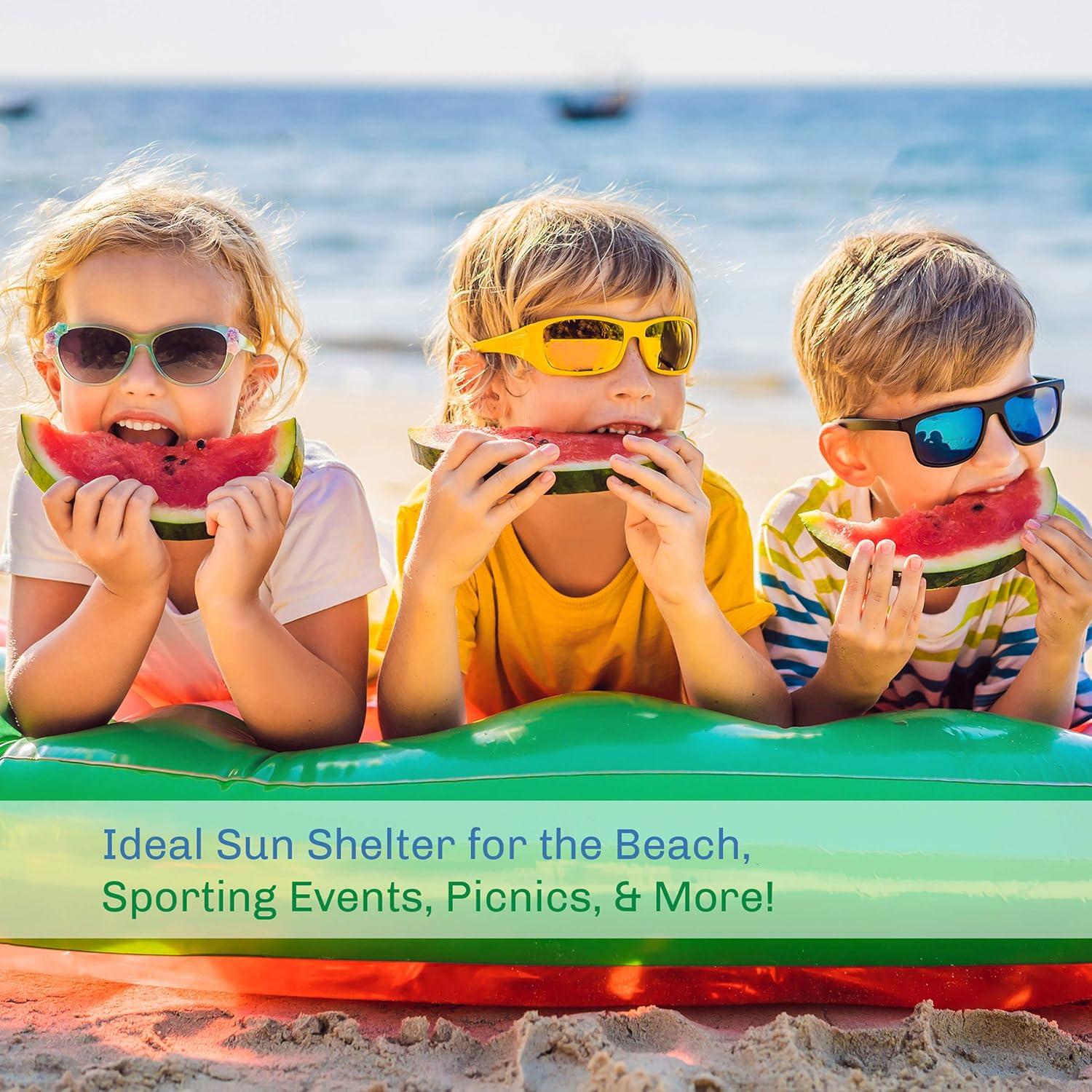 image:imageBeach Tent Sun Shelter for Shade with UV Protection and WaterResistant Coating for Sports Events and More with Carry Bag by Wakeman OutdoorsGreen