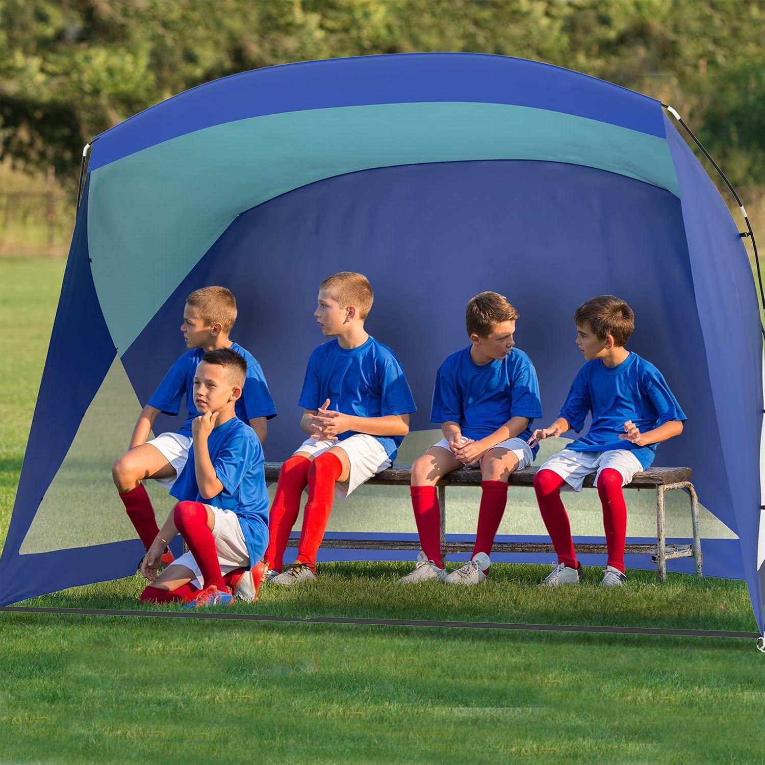 image:imageBeach Tent Sun Shelter for Shade with UV Protection and WaterResistant Coating for Sports Events and More with Carry Bag by Wakeman OutdoorsTurquoiseBlue