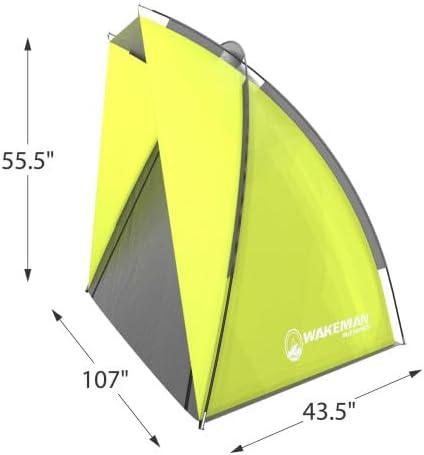 image:imageBeach Tent and Sun Shelter Water and WindResistant Shade Canopy for UV Protection Easy SetUp Tent with Carry Bag by Wakeman YellowYellow