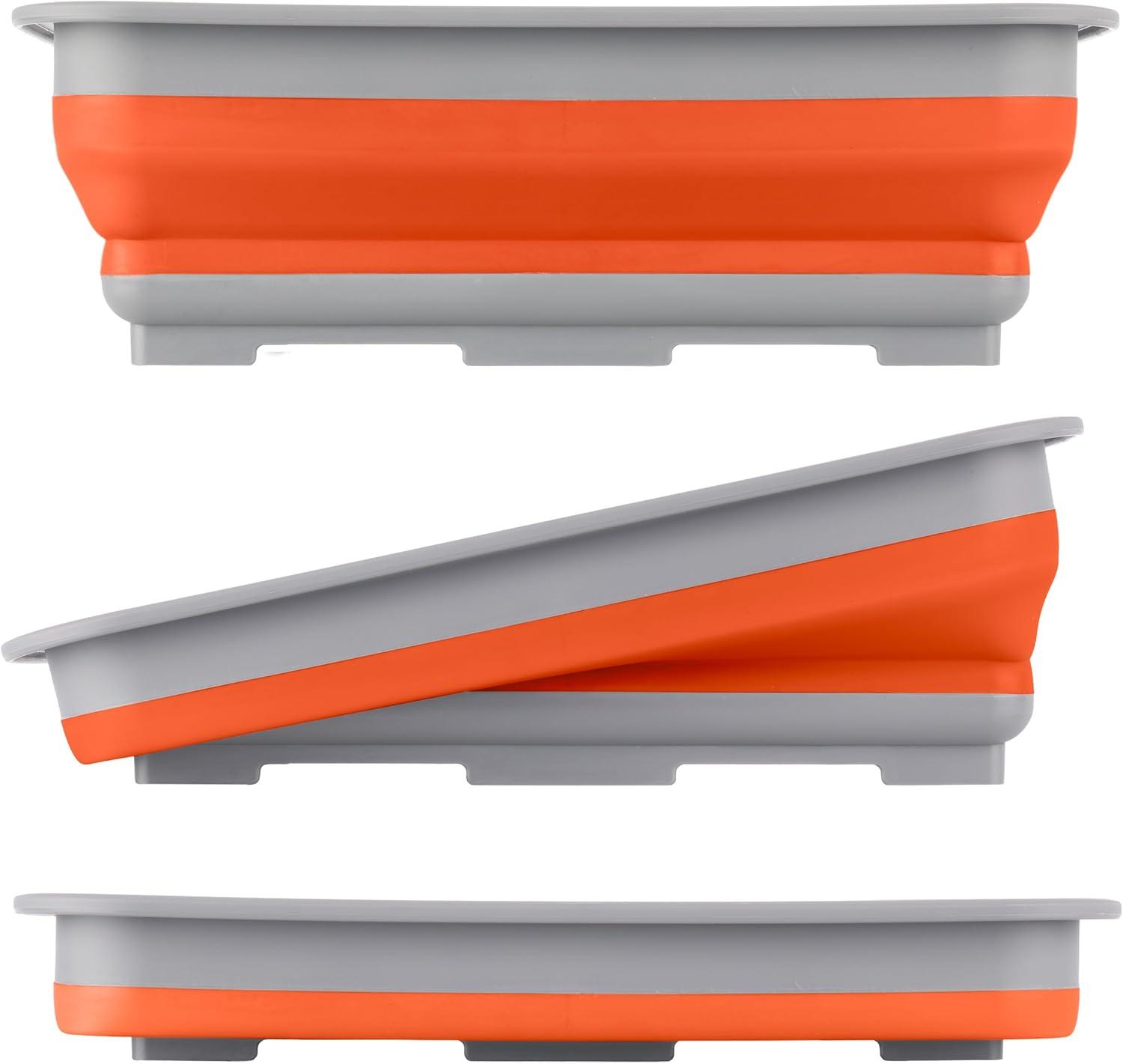 image:imageCollapsible Bucket for Cleaning 727L Foldable Wash Bin Dish Tub Collapsible Wash Basin or Camping Sink for Beach Tailgating or Soaking Laundry Cleaning Supplies by Wakeman Orange