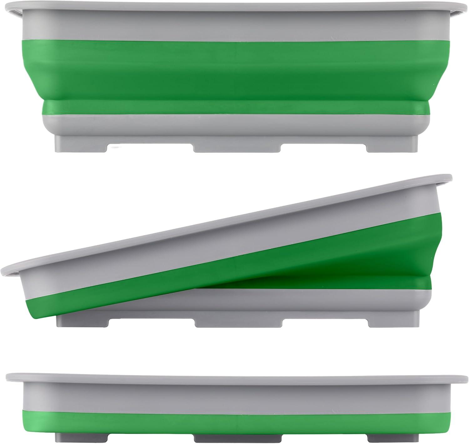 image:imageCollapsible Bucket for Cleaning 727L Foldable Wash Bin Dish Tub Collapsible Wash Basin or Camping Sink for Beach Tailgating or Soaking Laundry Cleaning Supplies by Wakeman Green