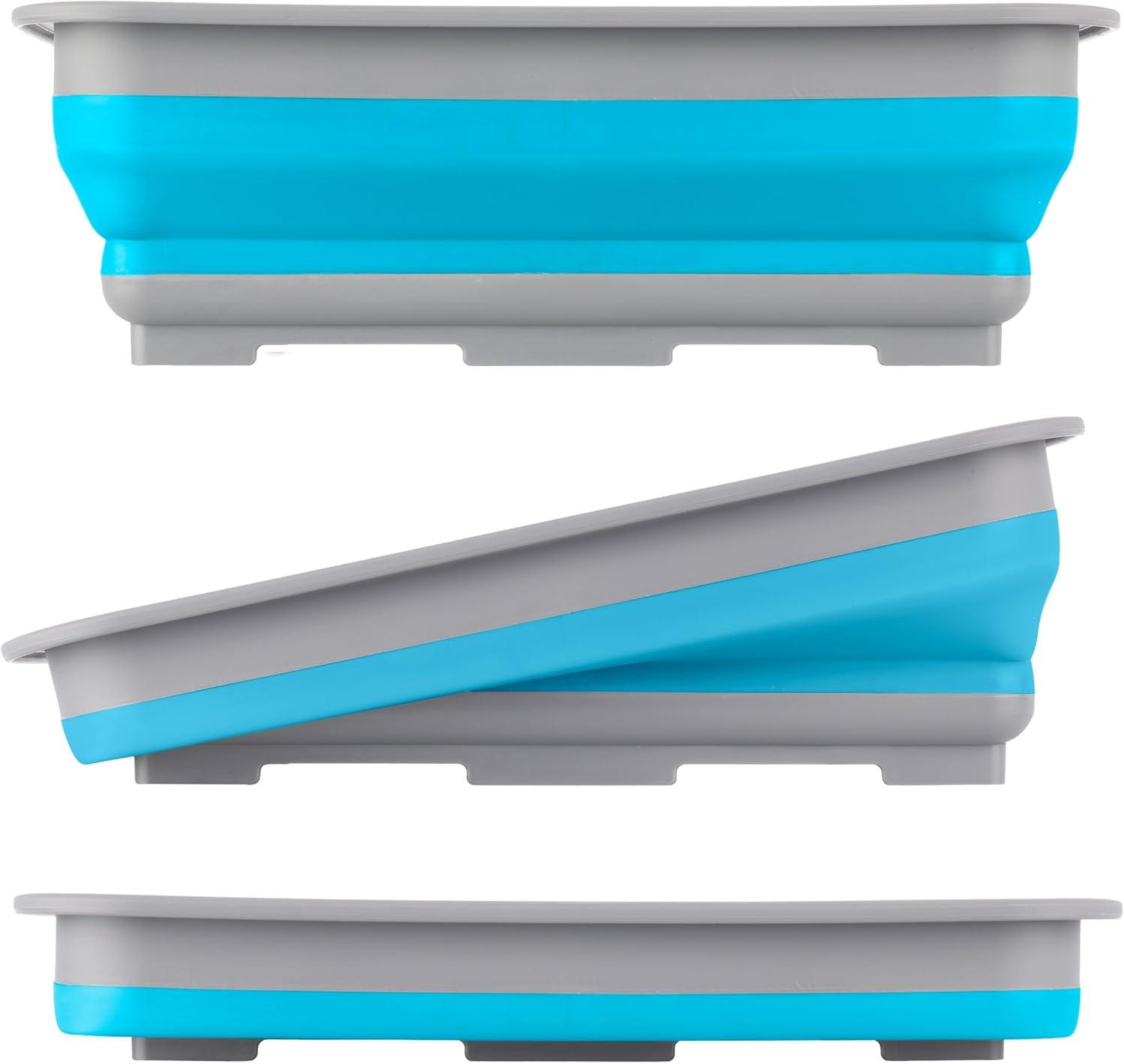 image:imageCollapsible Cleaning Caddy Portable Multiuse Wash Basin Dish Tub or Ice Bucket with 727L Capacity for Camping and Tailgating by Wakeman RedBlue