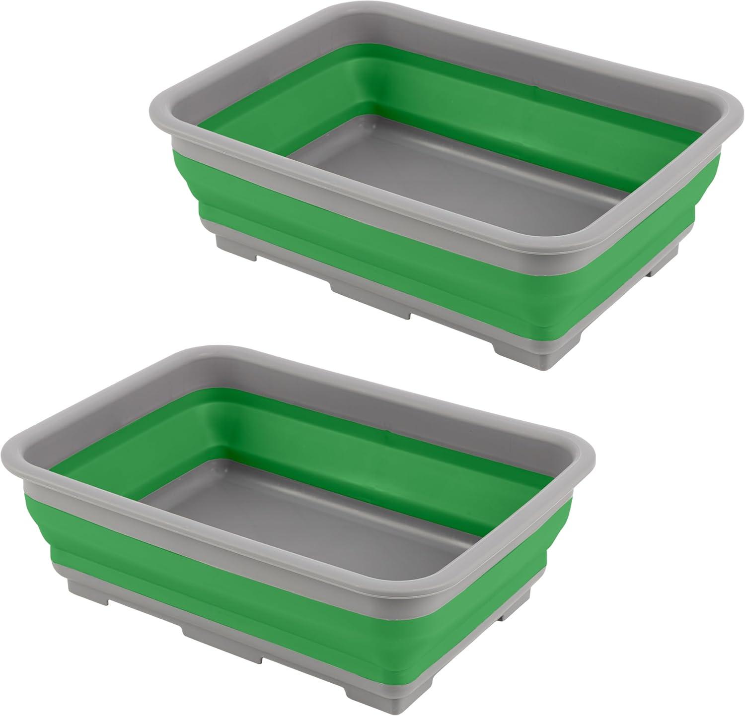 image:imageCollapsible Cleaning Caddy Portable Multiuse Wash Basin Dish Tub or Ice Bucket with 727L Capacity for Camping and Tailgating by Wakeman RedGreen