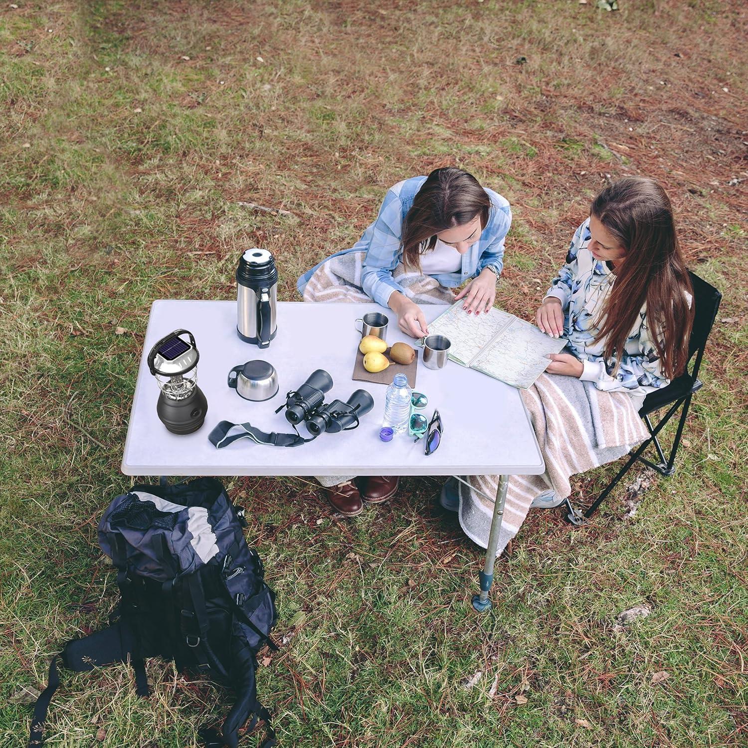 image:imageDynamo Hand Crank Solar Powered Lantern BatteryOperated or Rechargeable LED Light with Adjustable Settings for Camping by Whetstone Black1 Pack