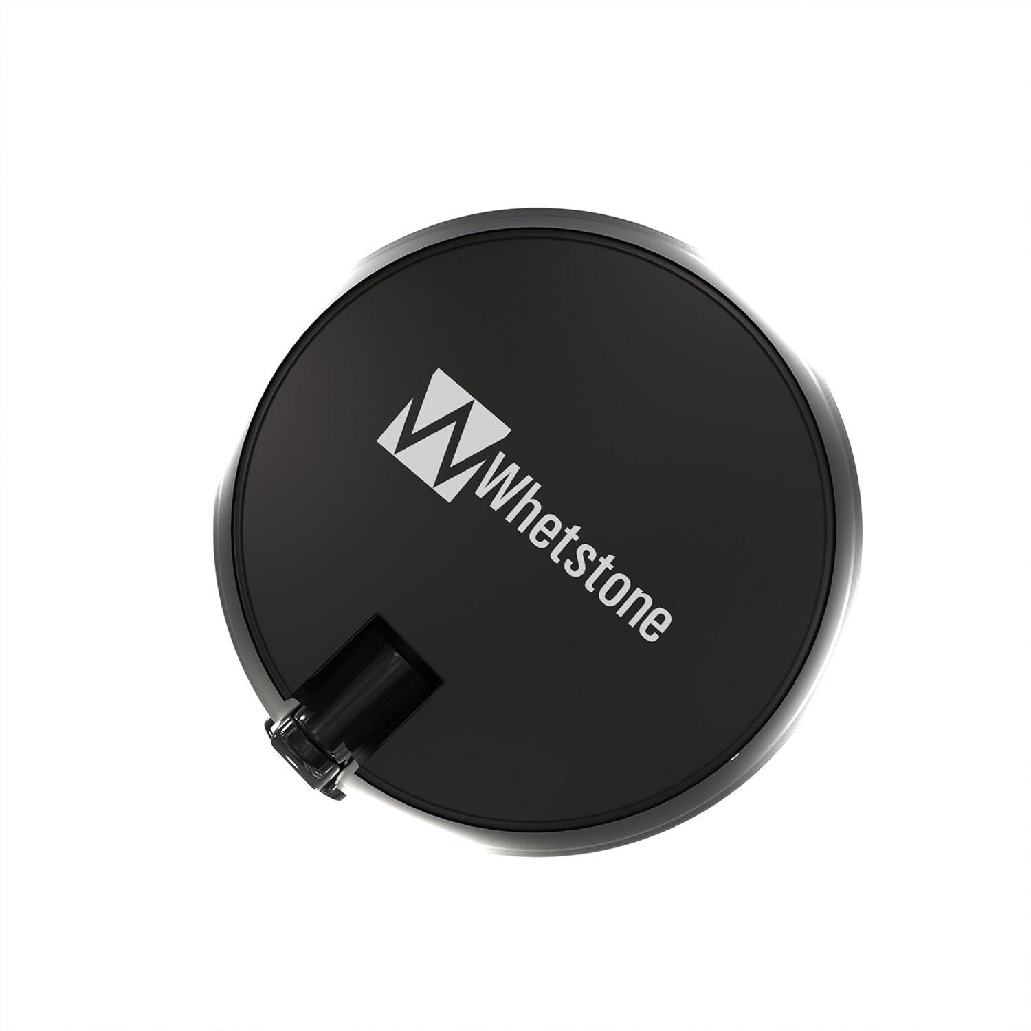 image:imageDynamo Hand Crank Solar Powered Lantern BatteryOperated or Rechargeable LED Light with Adjustable Settings for Camping by Whetstone Black1 Pack