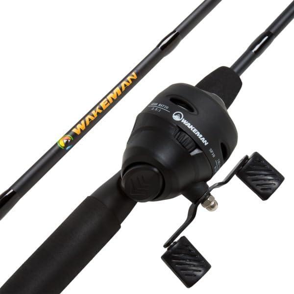 image:imageFishing Pole 5Foot 4Inch Fishing Rod and Reel Combo Spincast Reel with StainlessSteel and Fiberglass Rod Angling Gear by Wakeman
