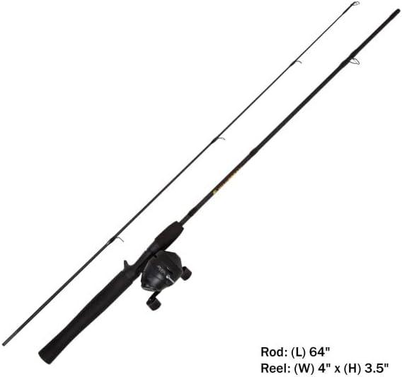 image:imageFishing Pole 5Foot 4Inch Fishing Rod and Reel Combo Spincast Reel with StainlessSteel and Fiberglass Rod Angling Gear by Wakeman