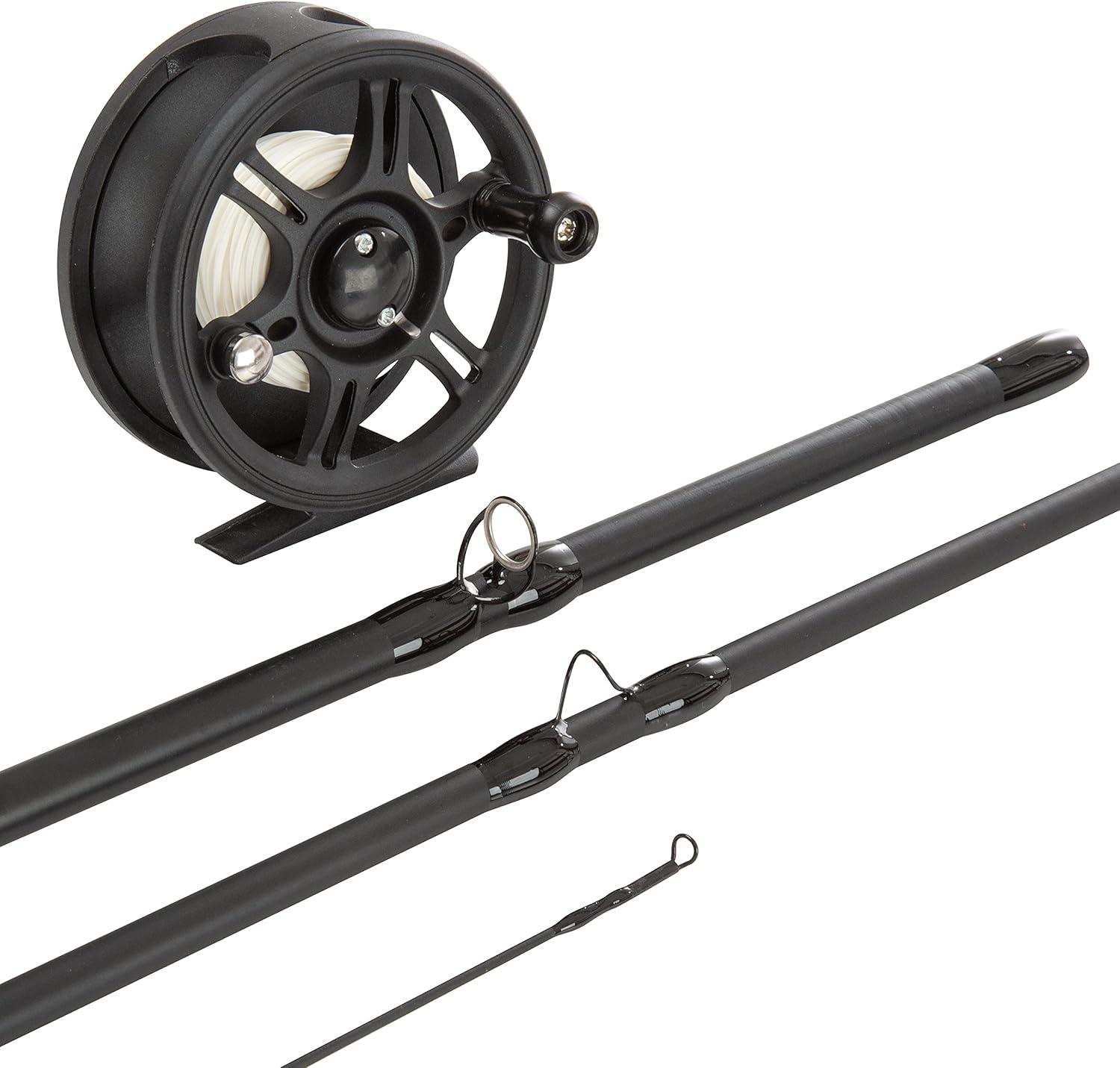 image:imageFly Fishing Rod and Reel Combo Including Carrying Case Flies and Fishing Line Charter Series Gear and Accessories by Wakeman Black