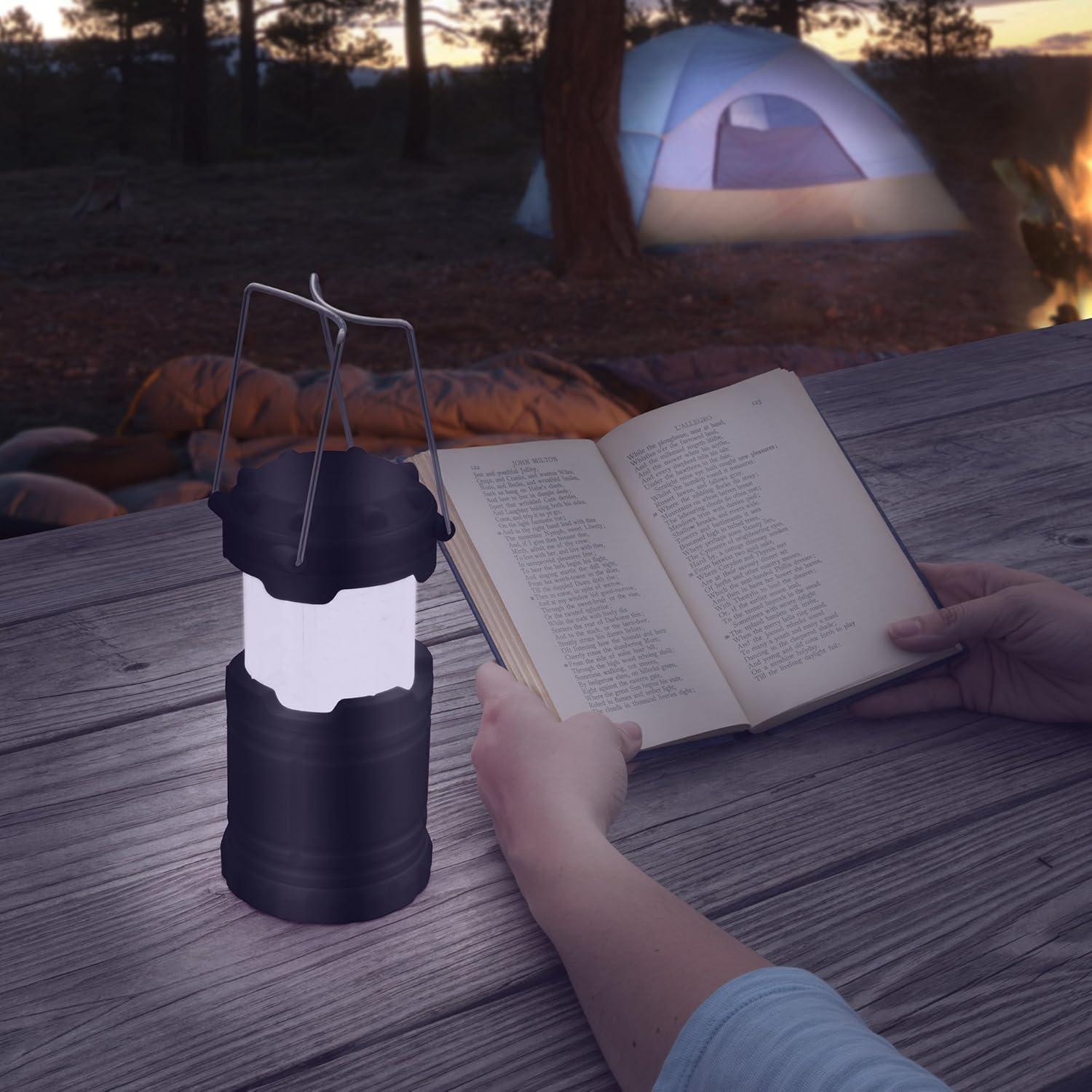 image:imageLED Lantern Collapsible and Portable LED Outdoor Camping Lantern Flashlight for Hiking Camping and Emergency By Wakeman Outdoors