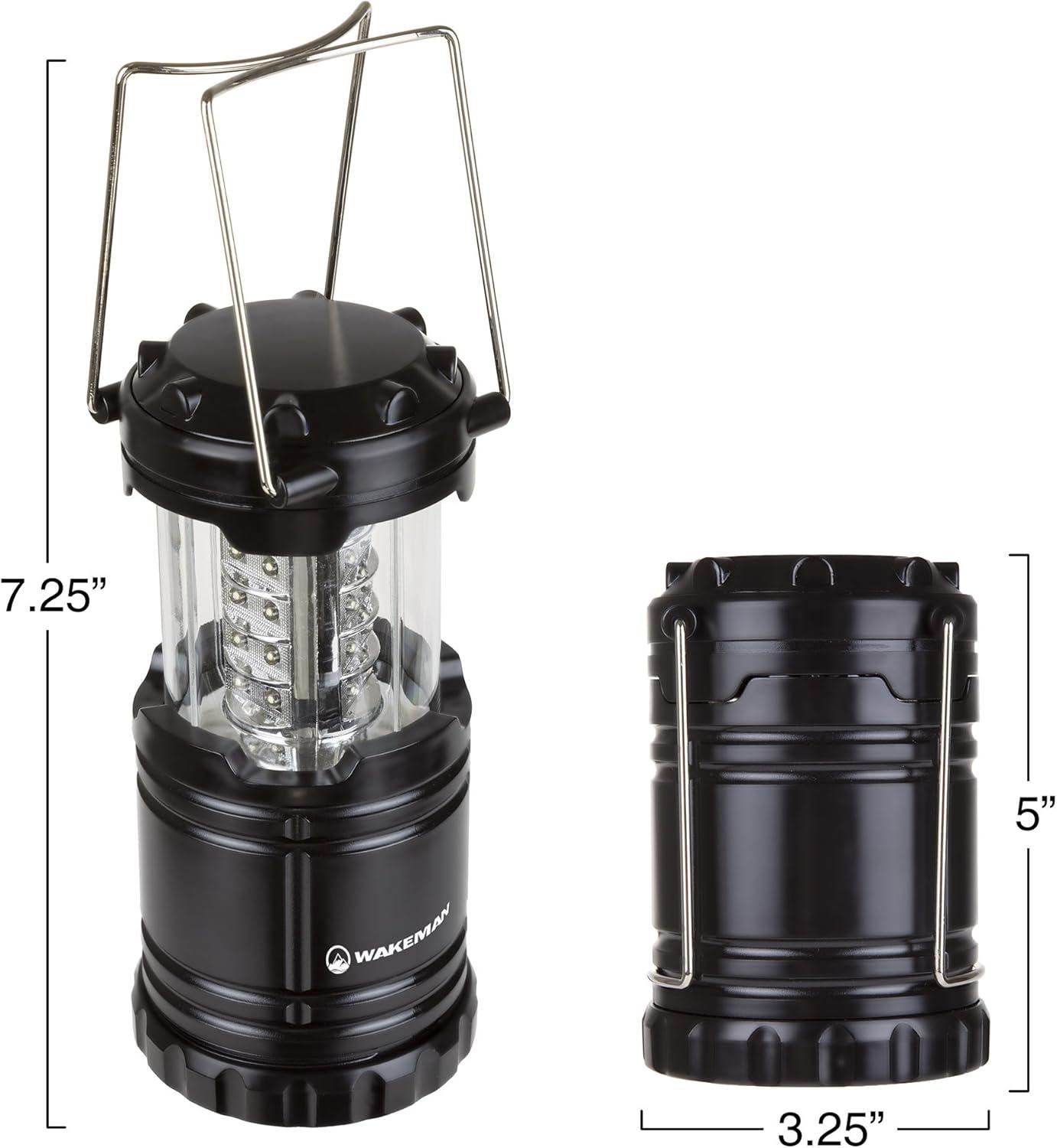 image:imageLED Lantern Collapsible and Portable LED Outdoor Camping Lantern Flashlight for Hiking Camping and Emergency By Wakeman Outdoors