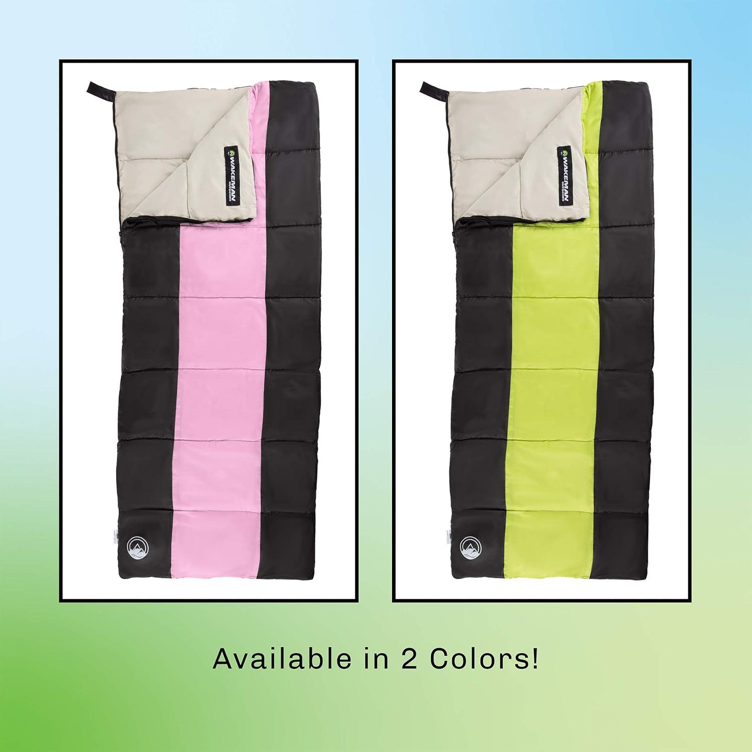 image:imageLightweight Sleeping Bag Carrying Bag with Compression Straps Included for Adults Kids Camping Backpacking and Sleepovers by Wakeman OutdoorsNeon GreenBlack