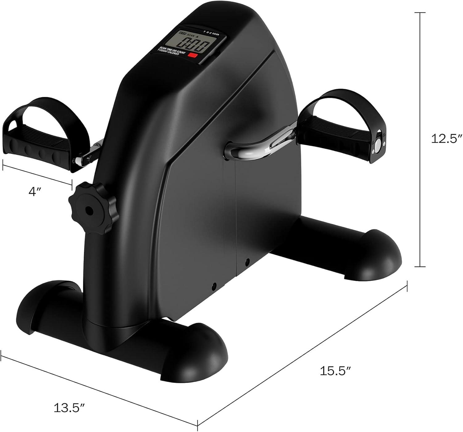 image:imageUnder Desk Bike and Pedal Exerciser AtHome Physical Therapy Equipment and Exercise Machine for Arms and Legs with LCD Screen by Wakeman Fitness