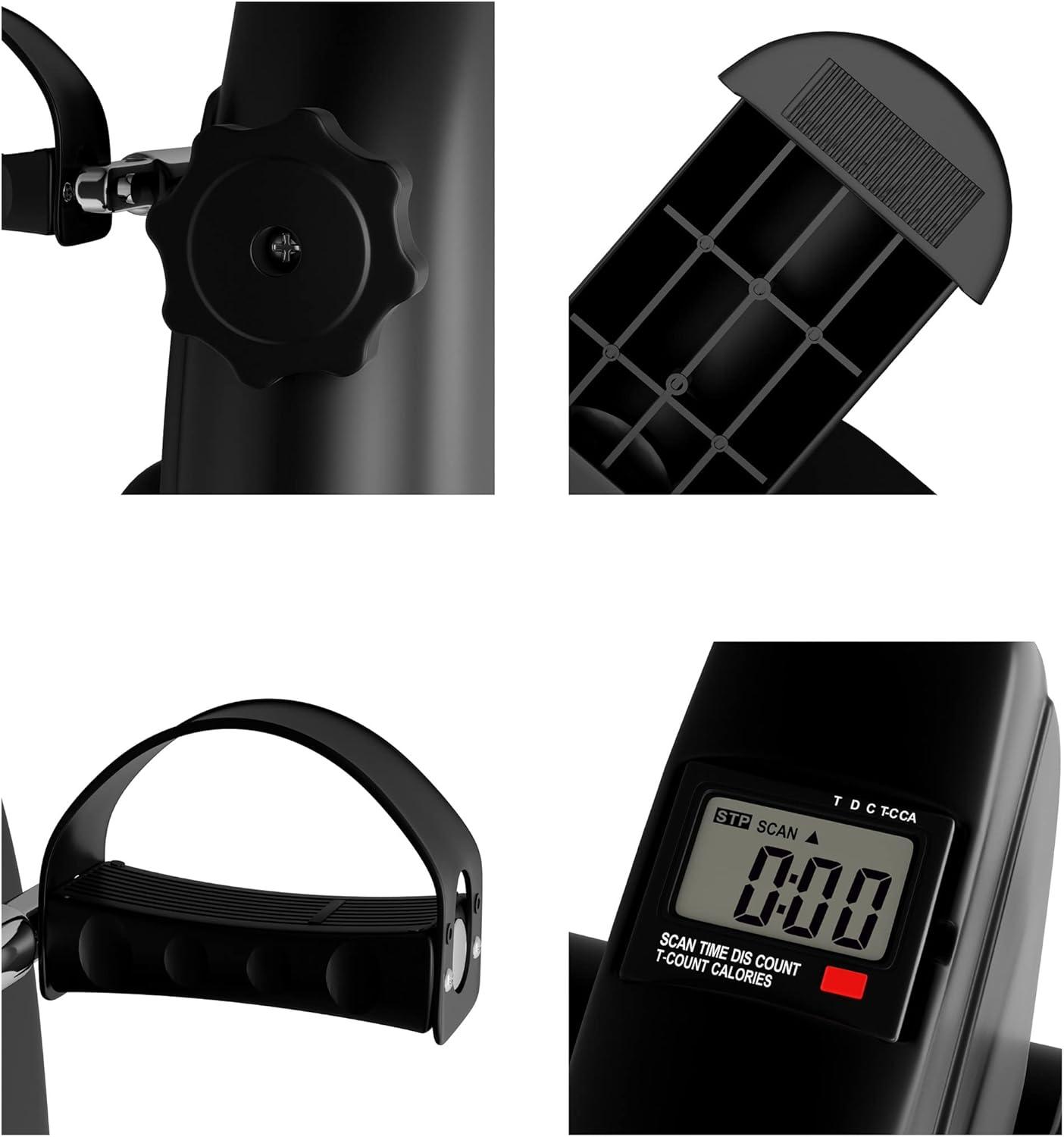 image:imageUnder Desk Bike and Pedal Exerciser AtHome Physical Therapy Equipment and Exercise Machine for Arms and Legs with LCD Screen by Wakeman Fitness