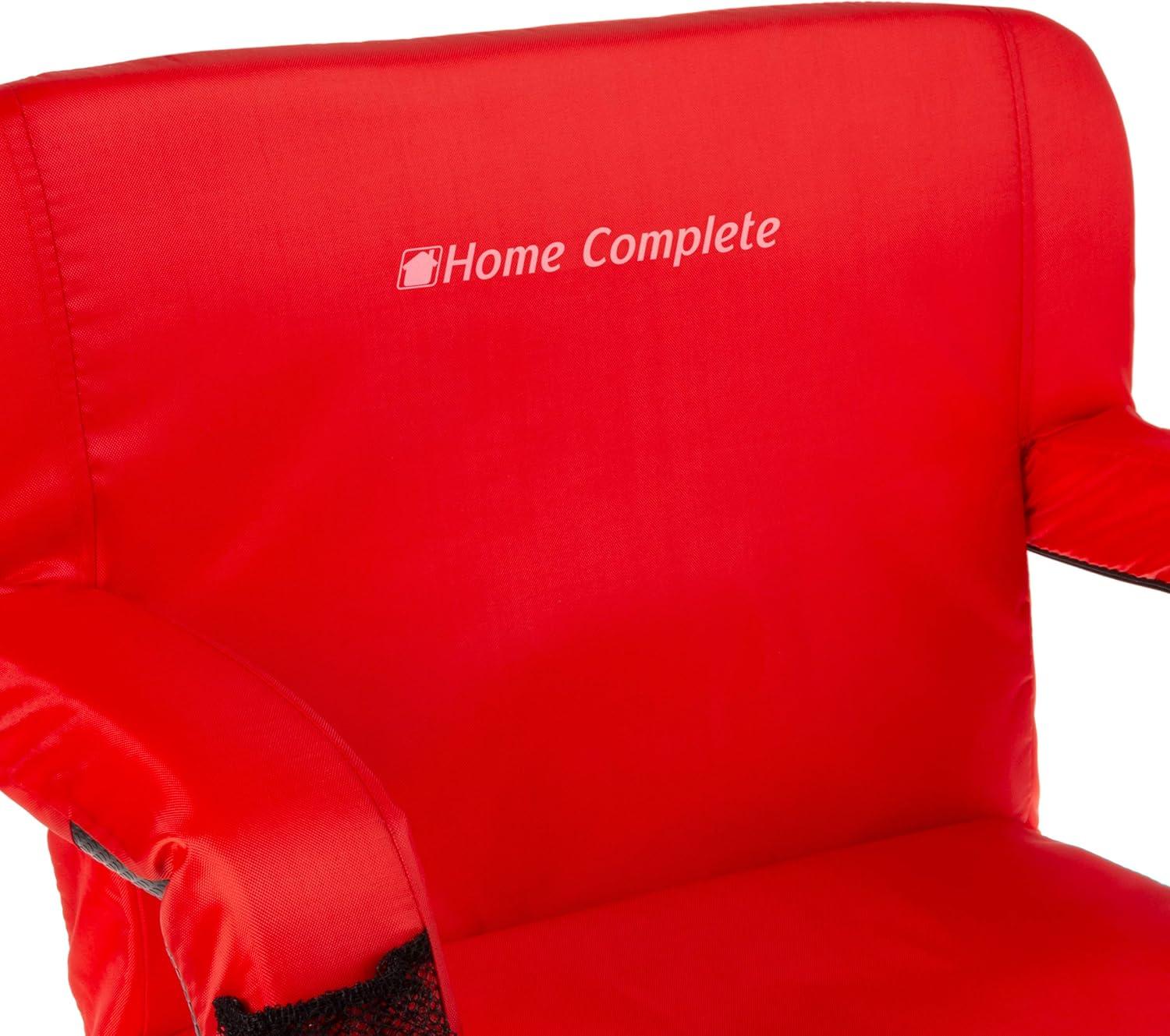 image:imageWakeman Outdoors Wide Stadium Seat Chair Bleacher Cushion Padded Back Support ArmrestsRed
