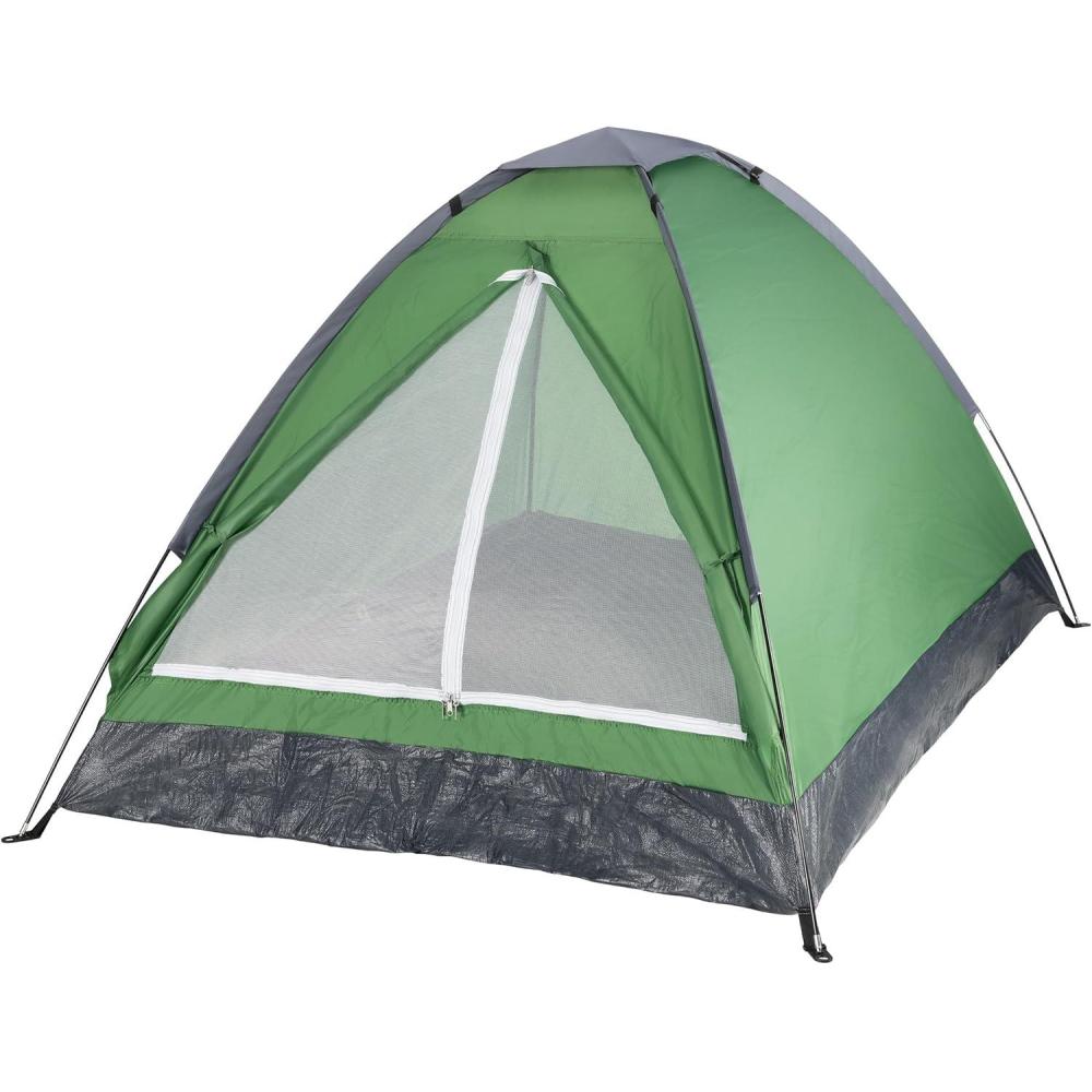 image:image2 Person Camping Tent with Rain Fly and Carrying Bag Lightweight Outdoor Pop Up Tents for Camping Essentials Music Festivals Backpacking Hiking or Beach Shelter by Wakeman OutdoorsGreen