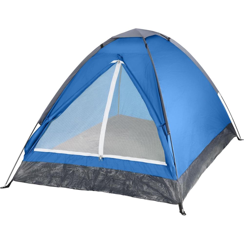 image:image2 Person Camping Tent with Rain Fly and Carrying Bag Lightweight Outdoor Pop Up Tents for Camping Essentials Music Festivals Backpacking Hiking or Beach Shelter by Wakeman OutdoorsBlue