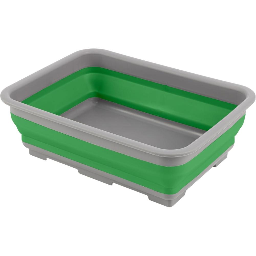 image:imageCollapsible Cleaning Caddy Portable Multiuse Wash Basin Dish Tub or Ice Bucket with 727L Capacity for Camping and Tailgating by Wakeman RedGreen