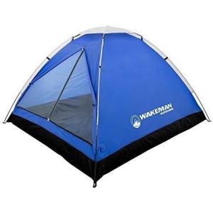 image:image2 Person Camping Tent with Rain Fly and Carrying Bag  Lightweight Outdoor Pop Up Tents for Camping Essentials Music Festivals Backpacking Hiking or Beach Shelter by Wakeman OutdoorsGrayBlue