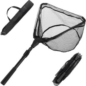 image:image8Inch Fishing Net  Lightweight Aluminum Steel and Nylon Bait Net for Catch and Release or Sport Fishing in Salt and Freshwater by Wakeman28 X 16 X 1