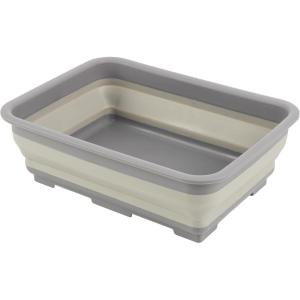 image:imageCollapsible Cleaning Caddy  Portable Multiuse Wash Basin Dish Tub or Ice Bucket with 727L Capacity for Camping and Tailgating by Wakeman RedGray