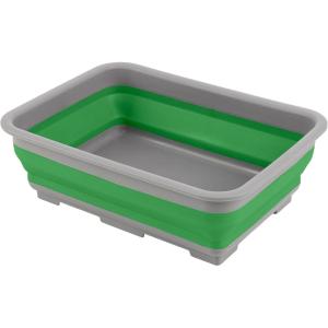 image:imageCollapsible Cleaning Caddy  Portable Multiuse Wash Basin Dish Tub or Ice Bucket with 727L Capacity for Camping and Tailgating by Wakeman RedGreen