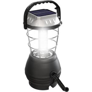 image:imageDynamo Hand Crank Solar Powered Lantern  BatteryOperated or Rechargeable LED Light with Adjustable Settings for Camping by Whetstone Black1 Pack