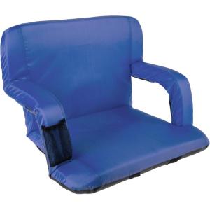 image:imageWakeman Outdoors Wide Stadium Seat Chair Bleacher Cushion Padded Back Support ArmrestsBlue