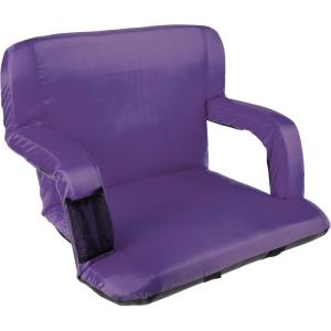 image:imageWakeman Outdoors Wide Stadium Seat Chair Bleacher Cushion Padded Back Support ArmrestsPurple