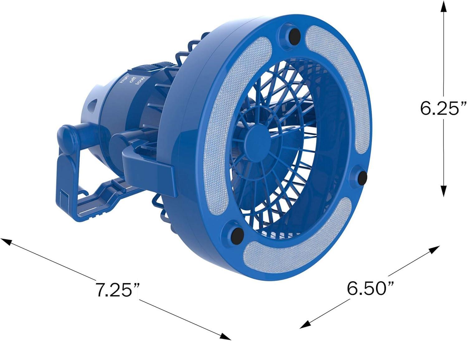 image:imageCamping Lantern with Portable Fan for Travel  WeatherResistant 18 LED Light for Tents Hiking and Power Outages by Wakeman Blue