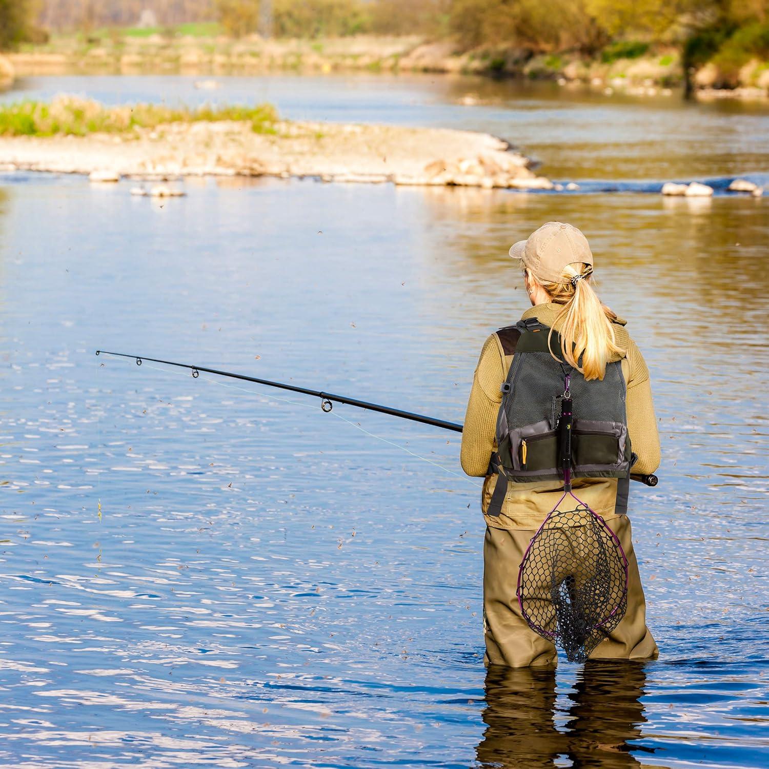 image:imageFishing Vest Lightweight Adjustable Nylon and EVA Foam Tackle Organizer Jacket for Lake Stream and Pond Fishing by Wakeman Outdoors