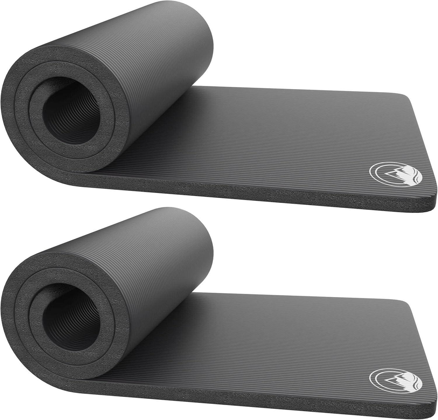 image:imageFoam Sleeping Pad for Camping 125InchThick Waterproof Sleep Pad with Carry Straps for Cots Tents or Sleepovers by Wakeman Outdoors BlackBlack