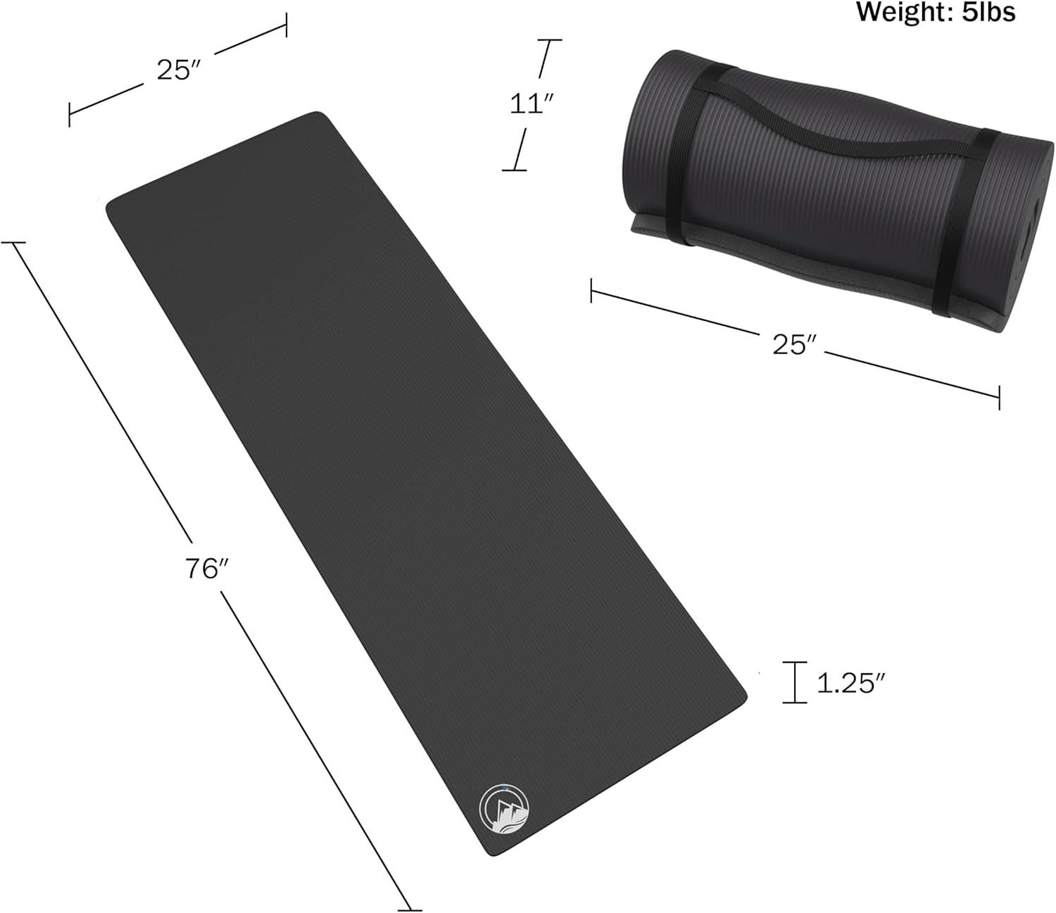 image:imageFoam Sleeping Pad for Camping 125InchThick Waterproof Sleep Pad with Carry Straps for Cots Tents or Sleepovers by Wakeman Outdoors BlackBlack