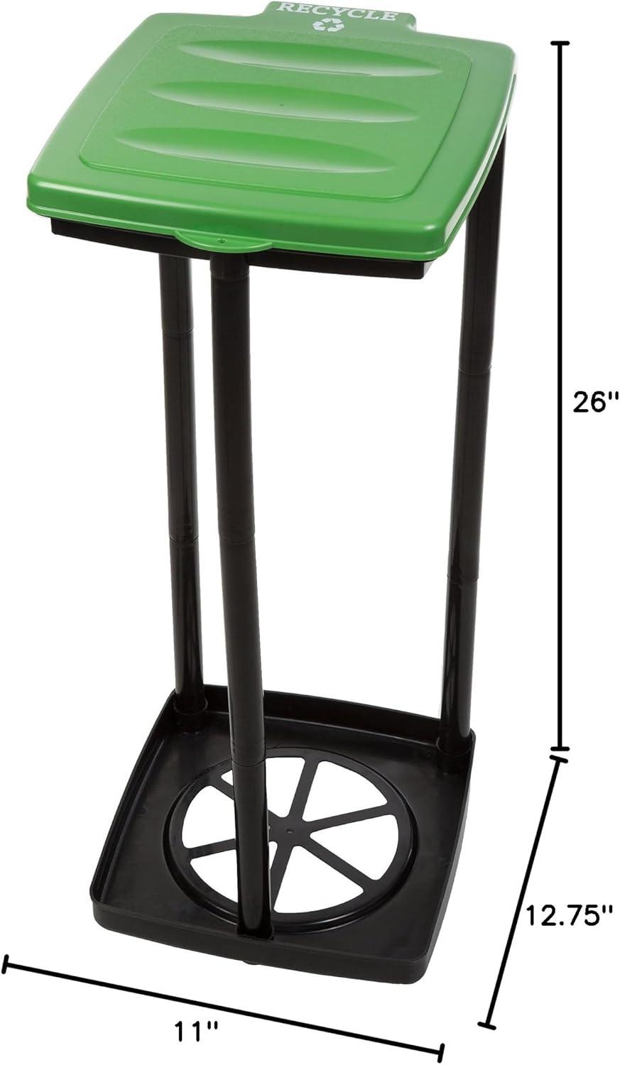 image:imagePortable Trash Bag Holder Collapsible 13Gallon Garbage Bin for IndoorOutdoor Use Camping Recycling and Parties Durable Plastic Trash Can by Wakeman Outdoors BlueGreen