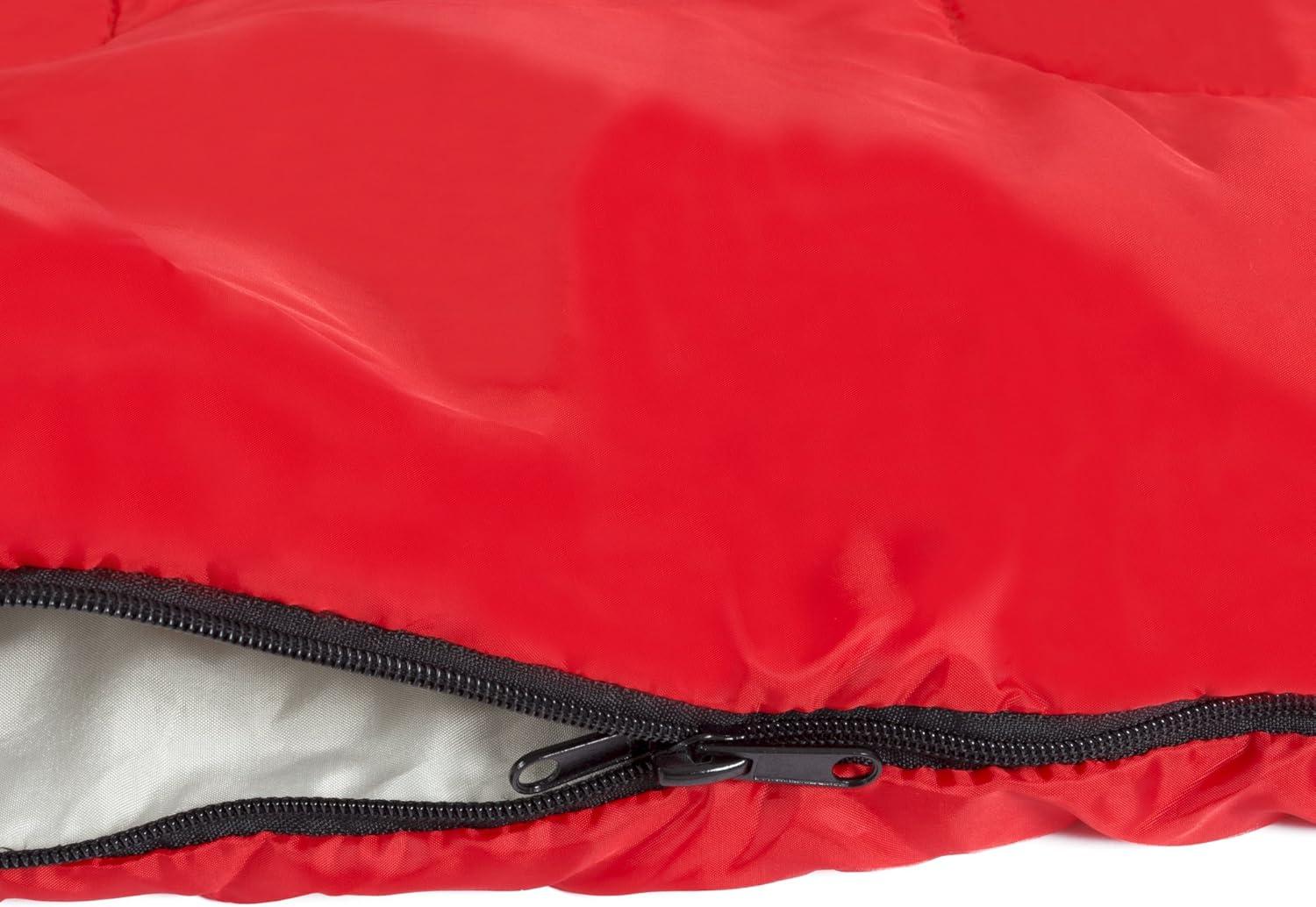image:imageSleeping Bag 2Season with Carrying Bag for Adults and Kids Spirit Lake Sleeping Bag for Camping and Festivals by Wakeman Outdoors Red