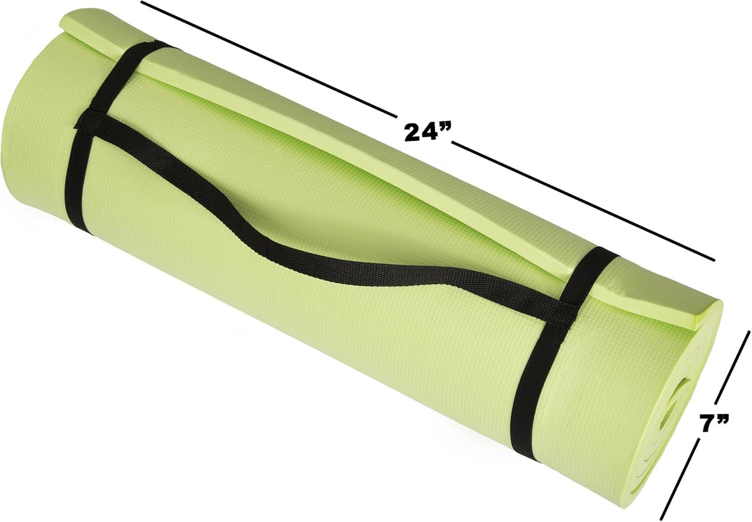 image:imageSleeping Pad Lightweight Non Slip Foam Mat with Carry Strap by Wakeman Outdoors Thick Mattress for Camping Hiking Yoga and Backpacking Green 72 inches L x 24 inches w x 050 inch H