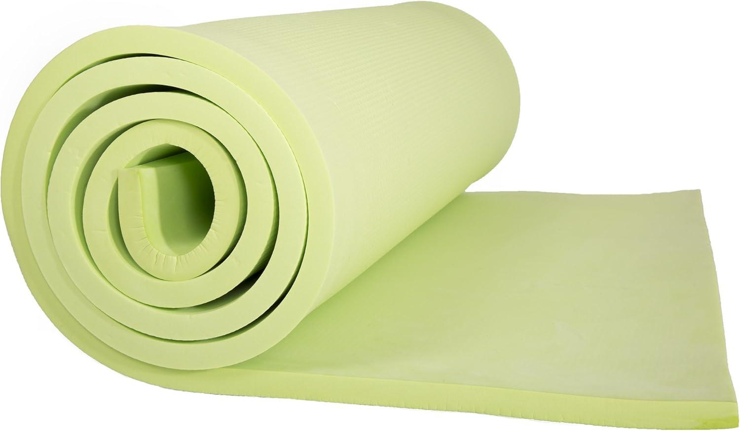 image:imageSleeping Pad Lightweight Non Slip Foam Mat with Carry Strap by Wakeman Outdoors Thick Mattress for Camping Hiking Yoga and Backpacking Green 72 inches L x 24 inches w x 050 inch H