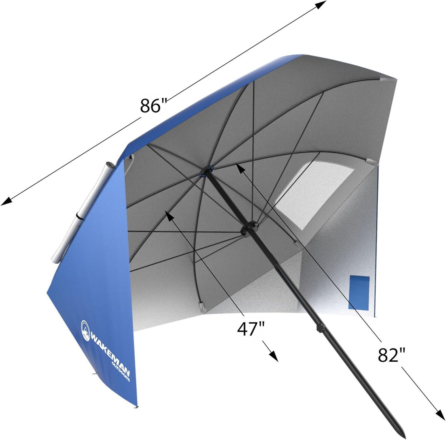 image:imageWakeman 75CMP1029 Portable Canopy Umbrella Sun Shelter 86 Blue