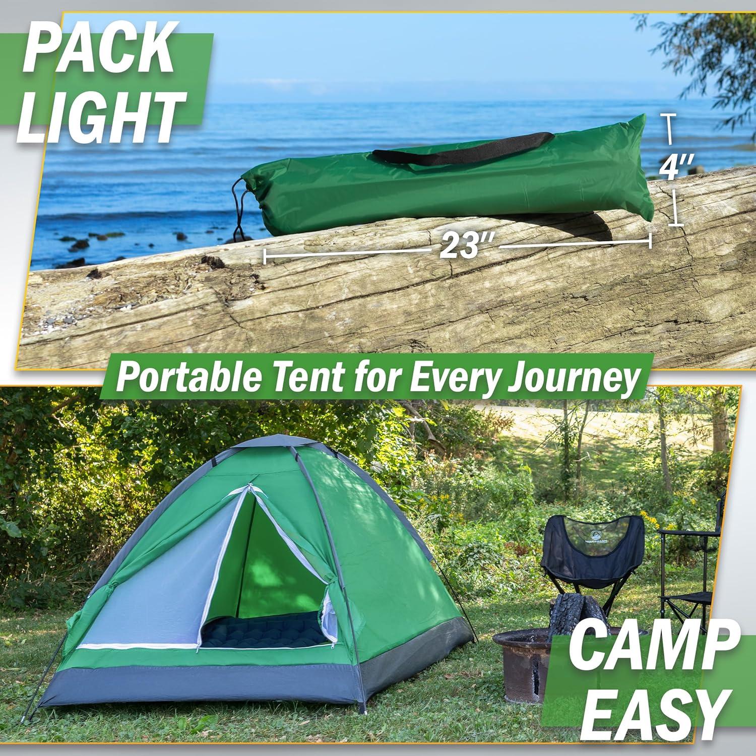 image:imageWakeman FamilyTents Wakeman Outdoors 2 Person Camping TentGreen