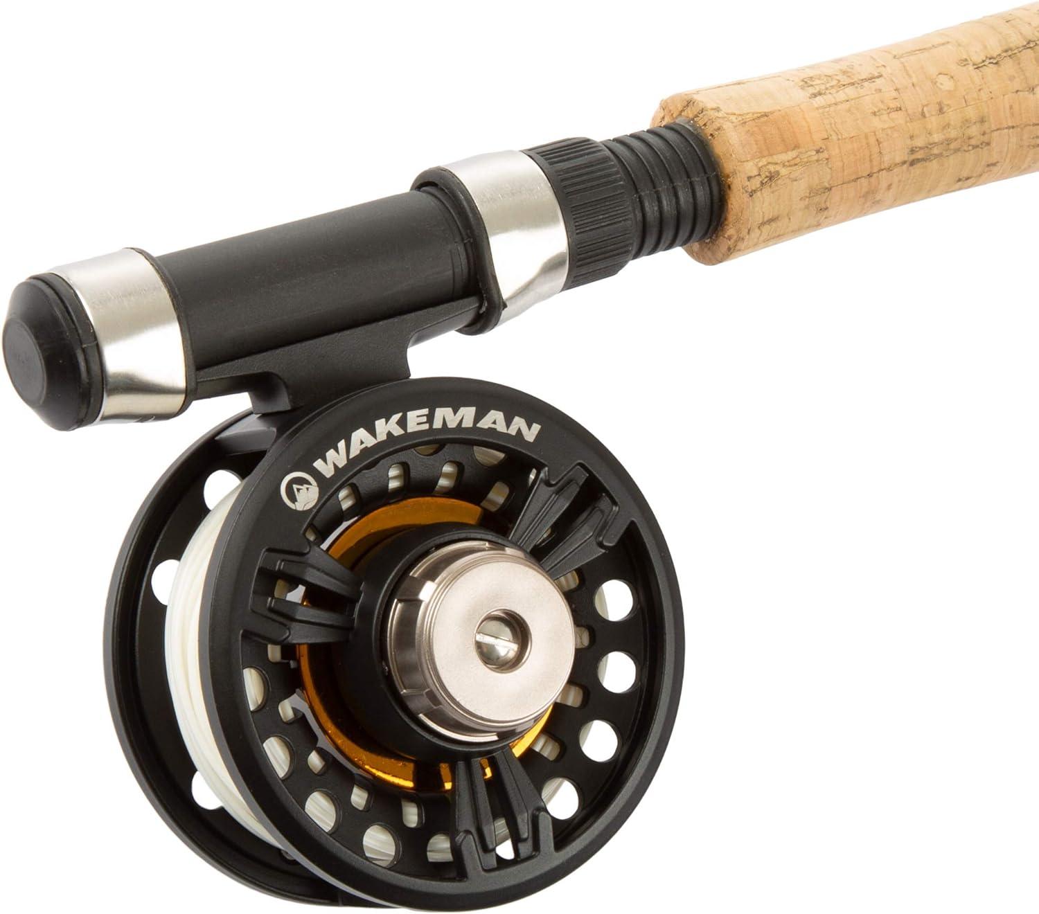 image:imageWakeman Outdoors Fly Fishing Rod amp Reel Combo Starter Kit with Case and AccessoriesCompact Collapsible Kit 97inch