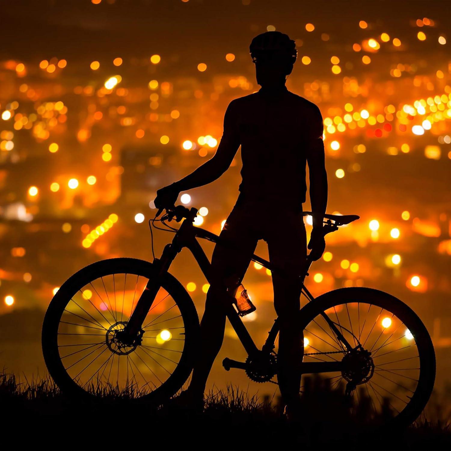 image:imageWakeman Outdoors LED Bicycle Lights Set Water Resistant Bike Front Headlight and Back Tail Light with 5 Flashing Red Light Modes for Biking Safety