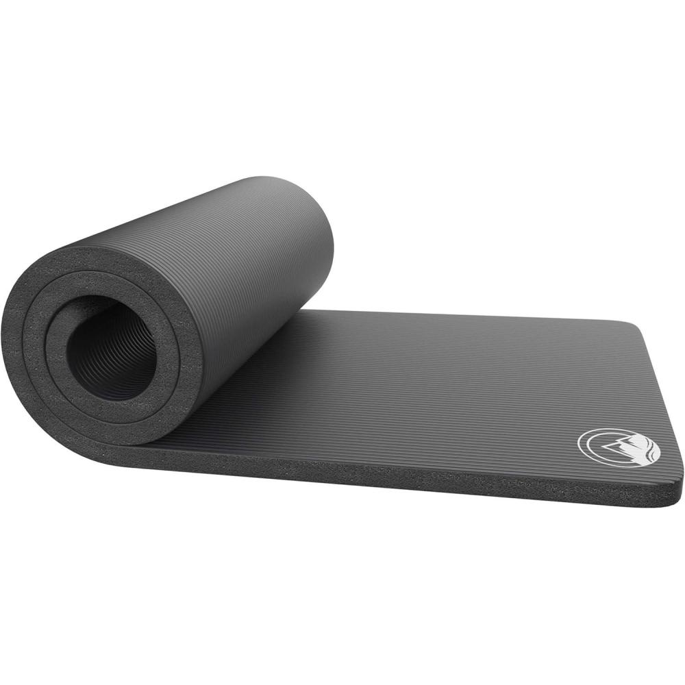 image:imageFoam Sleeping Pad for Camping 125InchThick Waterproof Sleep Pad with Carry Straps for Cots Tents or Sleepovers by Wakeman Outdoors BlackBlack