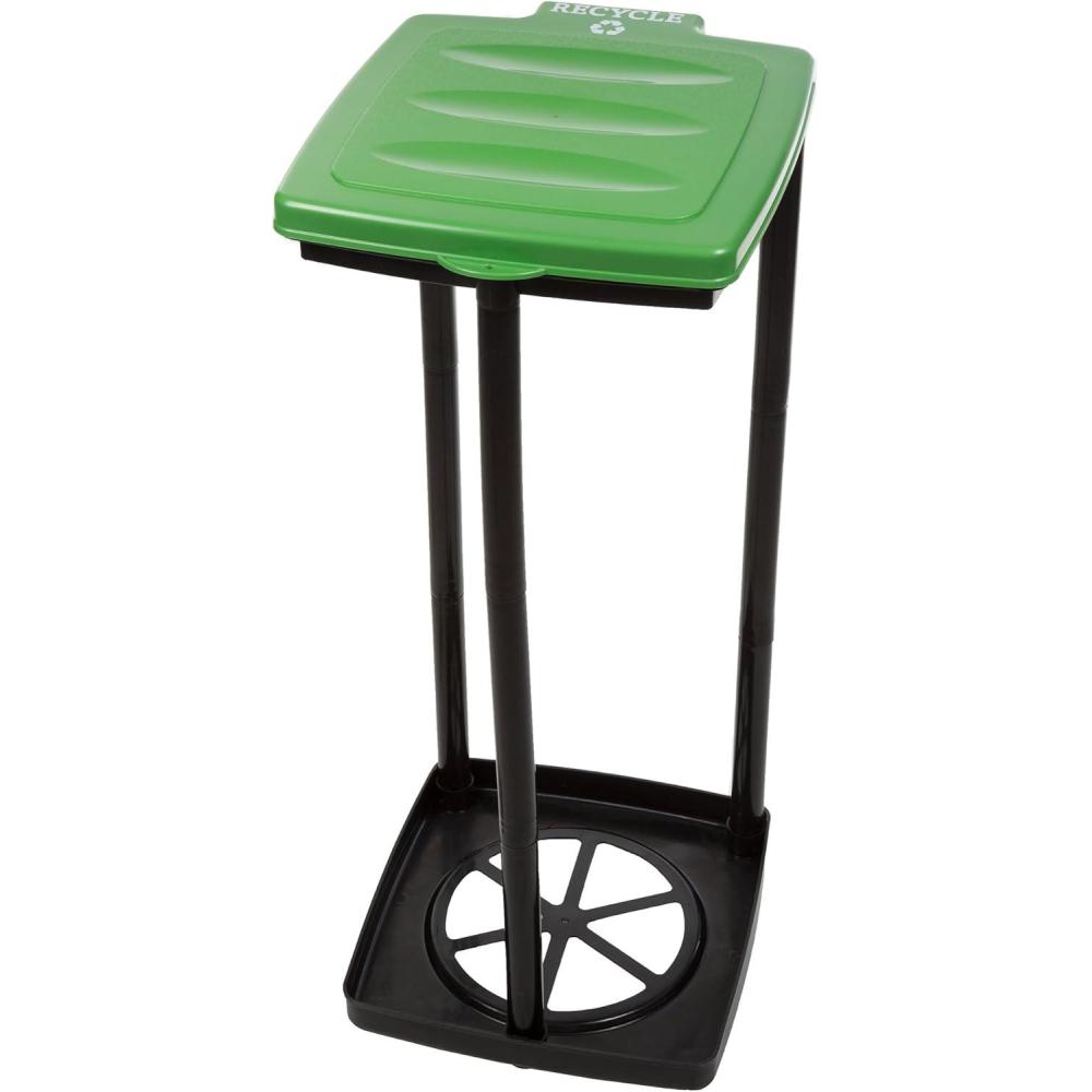 image:imagePortable Trash Bag Holder Collapsible 13Gallon Garbage Bin for IndoorOutdoor Use Camping Recycling and Parties Durable Plastic Trash Can by Wakeman Outdoors BlueGreen