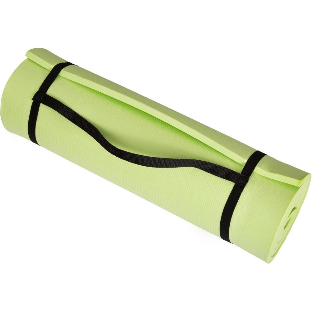 image:imageSleeping Pad Lightweight Non Slip Foam Mat with Carry Strap by Wakeman Outdoors Thick Mattress for Camping Hiking Yoga and Backpacking Green 72 inches L x 24 inches w x 050 inch H
