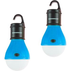 image:image2Pack of Portable LED Tent Light Bulbs  IndoorOutdoor Hanging Lights with Three Settings  for Camping Hiking and Emergencies by Wakeman Blue