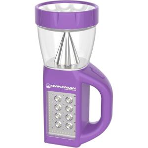image:image3in1 LED Lantern  Compact Lightweight Camping Light Flashlight and Panel Illumination for Reading and Emergencies by Wakeman Outdoors Purple