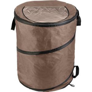 image:imageCollapsible Trash Can  Pop Up 44Gallon Outdoor Portable Garbage Bag Holder with Zippered Lid  Recycle Bin for Camping or Parties by Wakeman GreenBeige