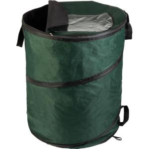 image:imageCollapsible Trash Can  Pop Up 44Gallon Outdoor Portable Garbage Bag Holder with Zippered Lid  Recycle Bin for Camping or Parties by Wakeman GreenGreen